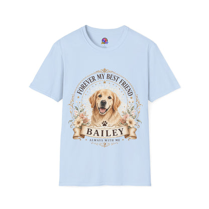 Forever My Best Friend Dog T-Shirt — Personalized Pet Name Golden Retriever Tee