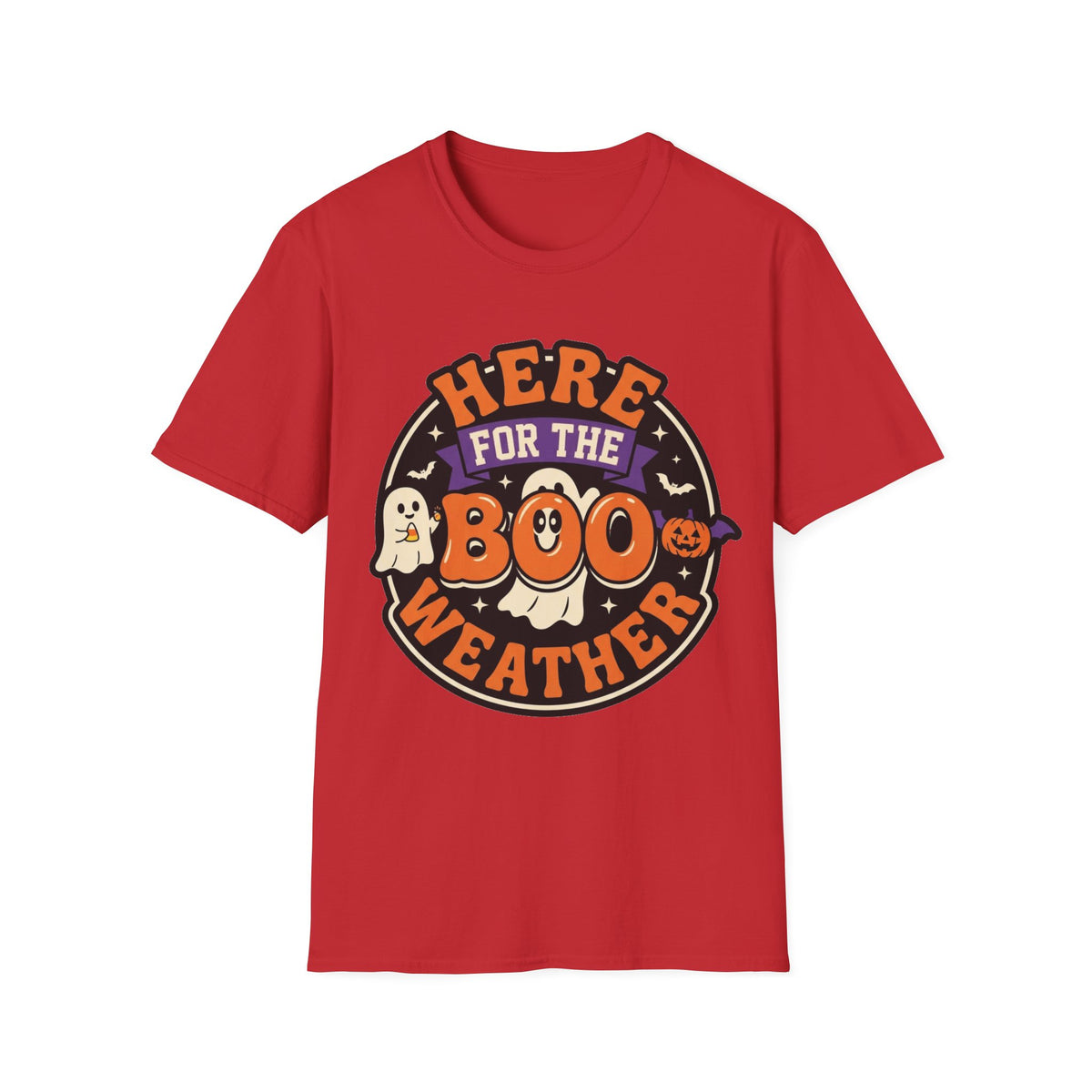 Halloween 'Here for the Boo Weather' T-Shirt - Trending Now - August 2026