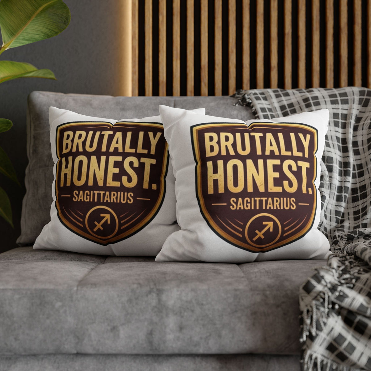 Sagittarius Brutally Honest Sagittarius Pillowcase — Zodiac Astrologer Accent Pillow