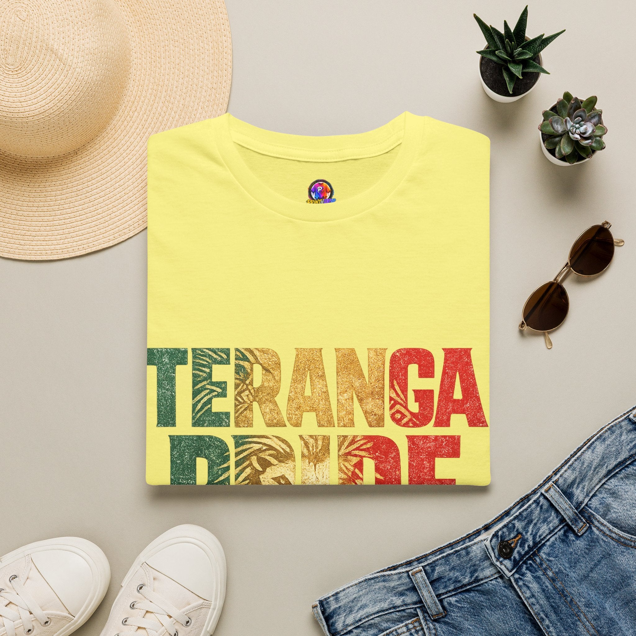 Senegal Teranga Pride T-Shirt — Senegal Flag Colors & Lion Graphic