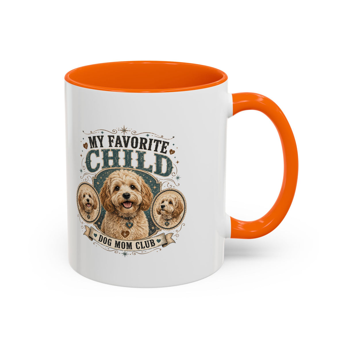 Milo Bailey Dog Dad Mom Dog Mom Coffee Mug — “My Favorite Child” Doodle Dog Portrait Accent Mug