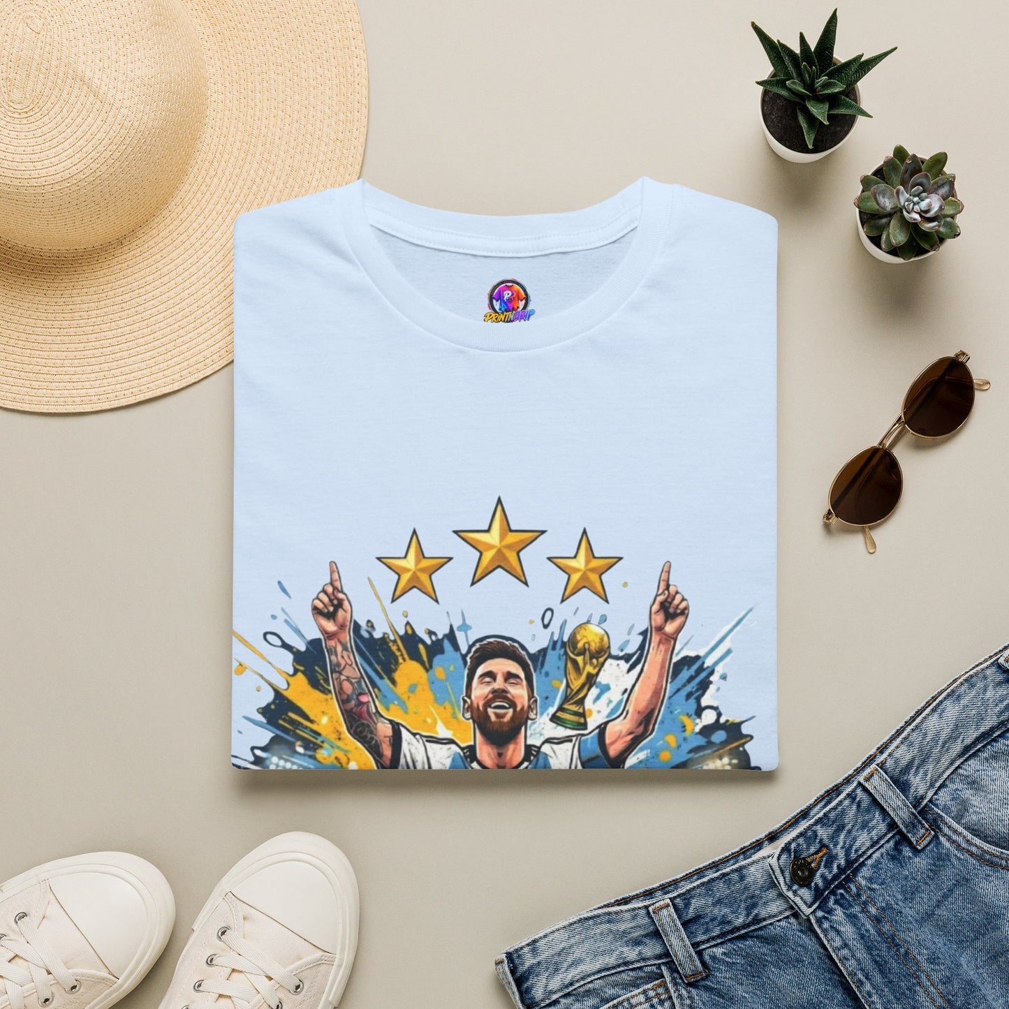 Argentina Messi Soccer T‑Shirt — World Cup Champion Fan Tee