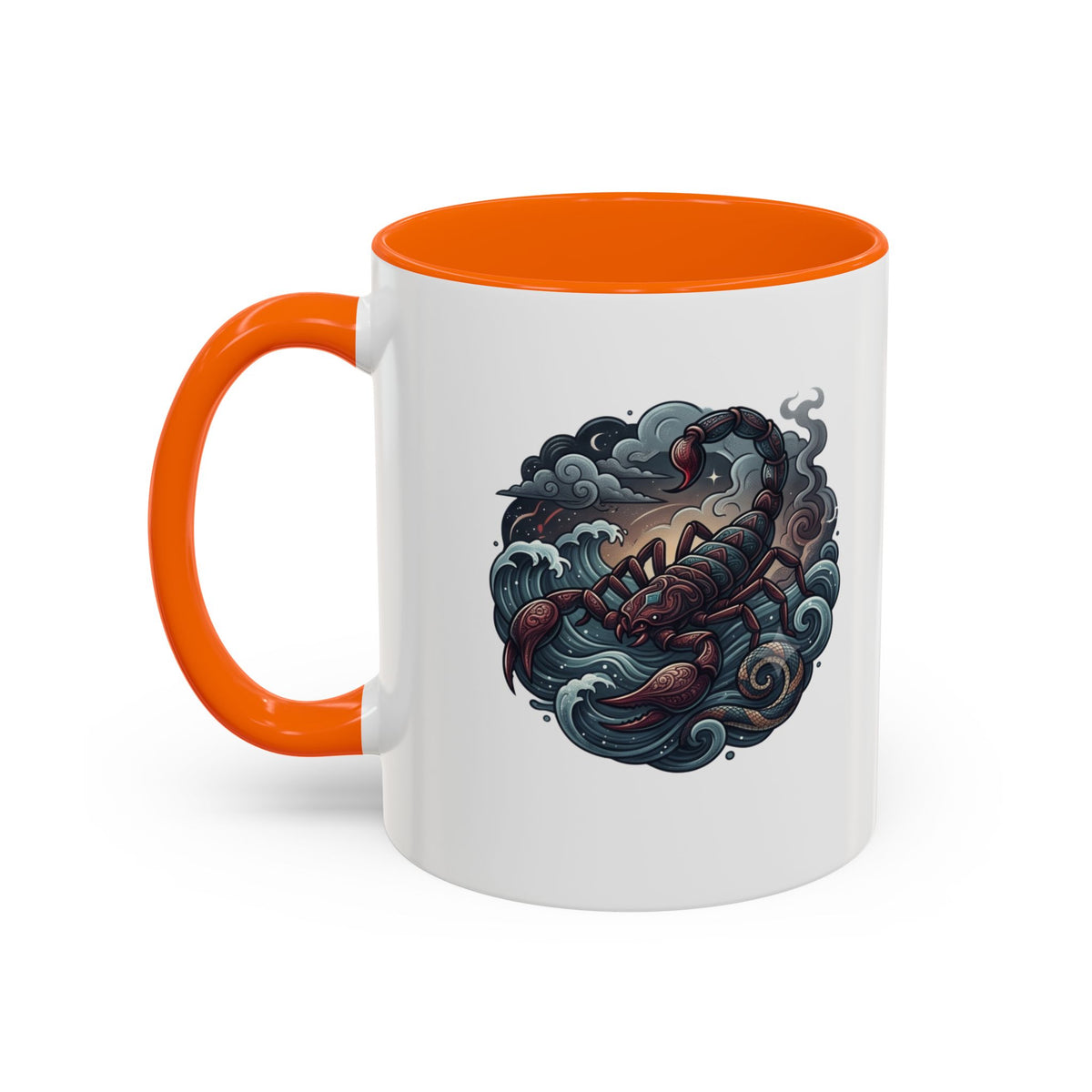 Scorpion Ocean Accent Coffee Mug – Nautical Tattoo-Style