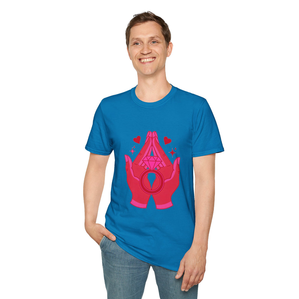 Manifested Hands Graphic T-Shirt — Pink Prayer Hands with Hearts - Trending Now - September 2026