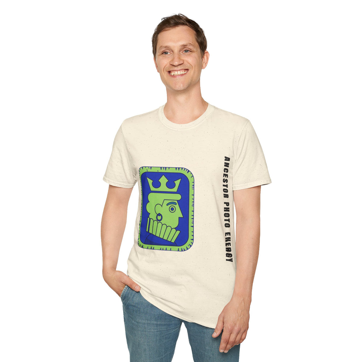 King Checkerboard Graphic T‑Shirt — Bold Green & Blue Chess King Design - Trending Now - September 2026