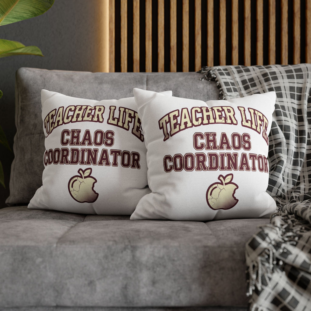 Funny Teacher Life Chaos Coordinator Pillowcase — Funny Teacher Gift