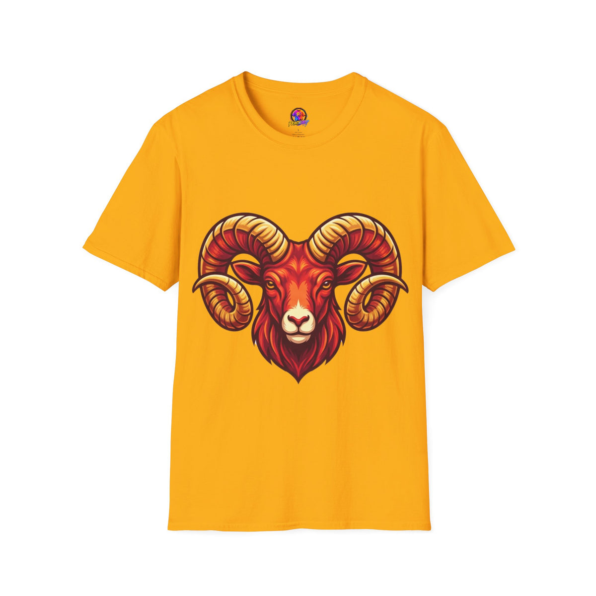 Aries Zodiac Ram Skull T-Shirt — Bold Goat Horn Graphic Tee (Aries/Zodiac)