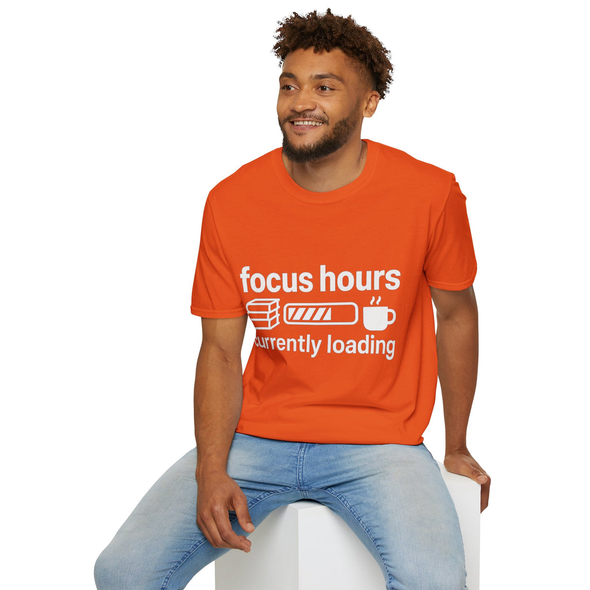 Focus Hours T-Shirt — "Focus Hours Currently Loading" Graphic Tee for Productivity & Remote Work - Trending Now - August 2026 Trends - Everyday T-Shirt