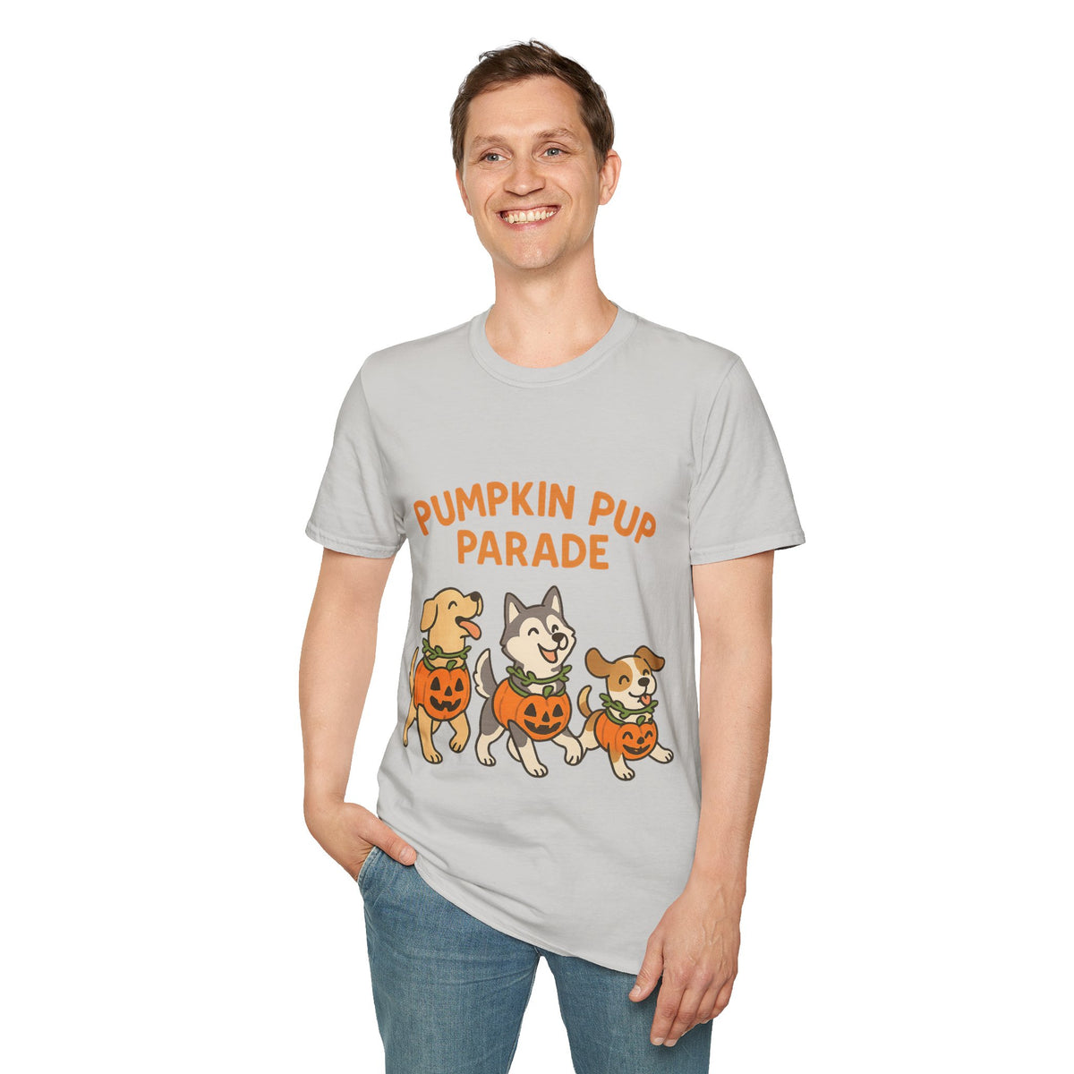 Pumpkin Pup Parade Graphic Tee, Cute Halloween Dogs Fall Season T-Shirt - Trending Now - September 2026