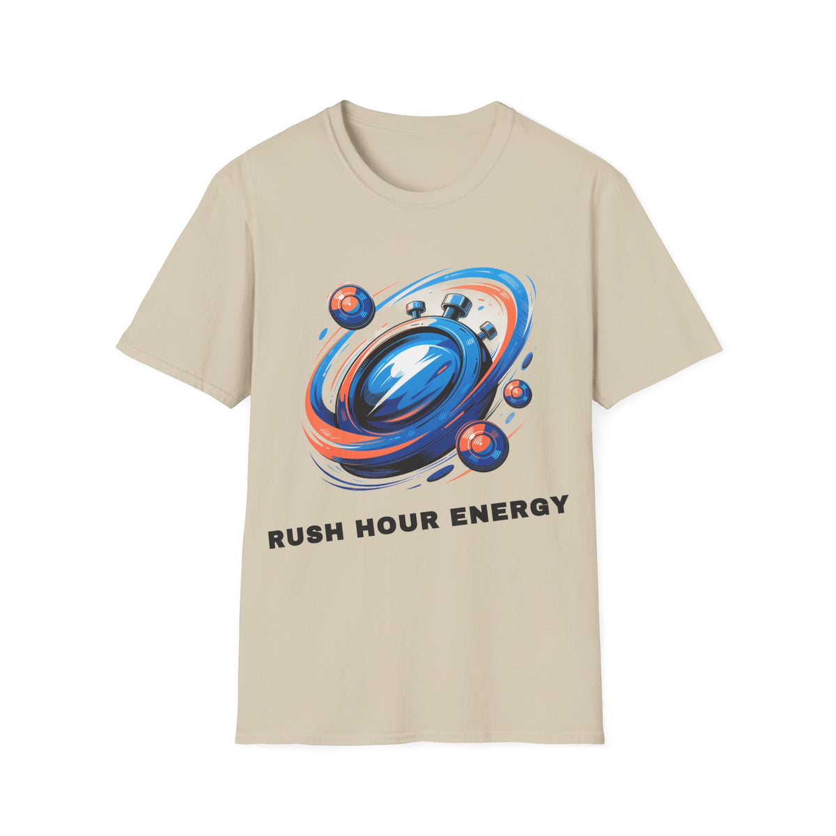 Stopwatch Orbit T-Shirt — 'Rush Hour Energy' Retro Space Graphic Tee - Trending Now - September 2026