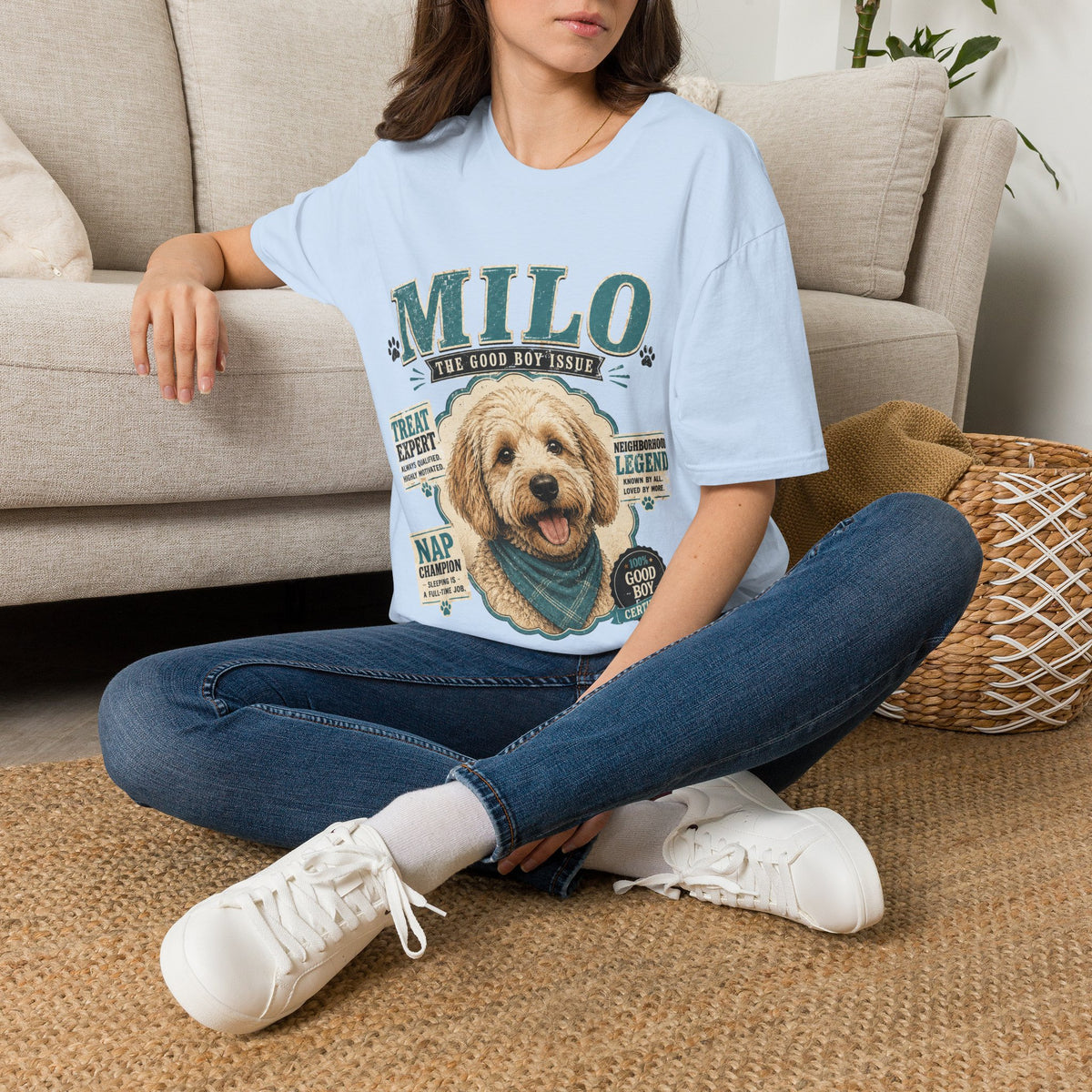 Milo "The Good Boy Issue" Dog Portrait T-Shirt