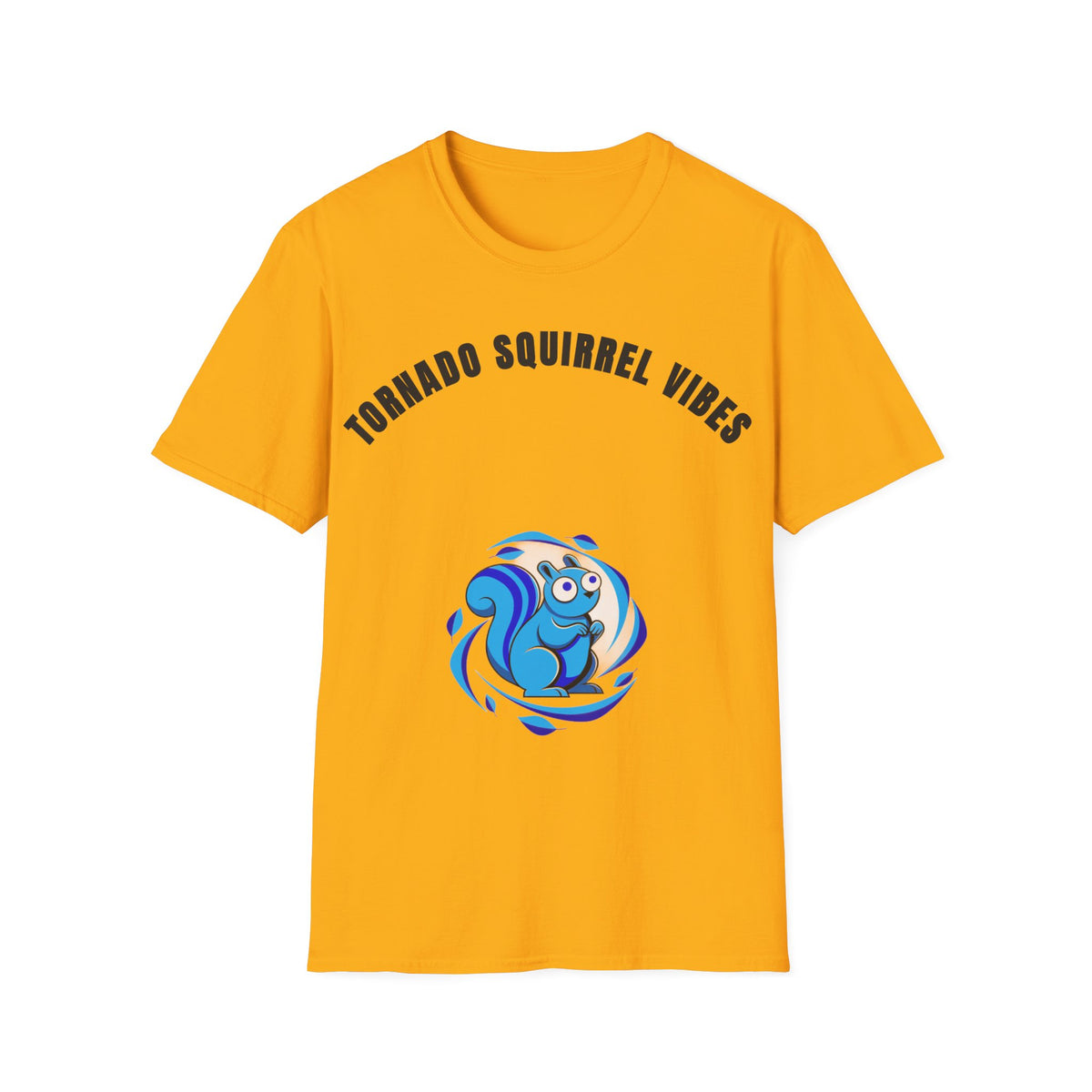 T-Shirt — "Tornado Squirrel Vibes" Graphic Tee | Cute Whimsical Squirrel Swirl Design - Trending Now - September 2026