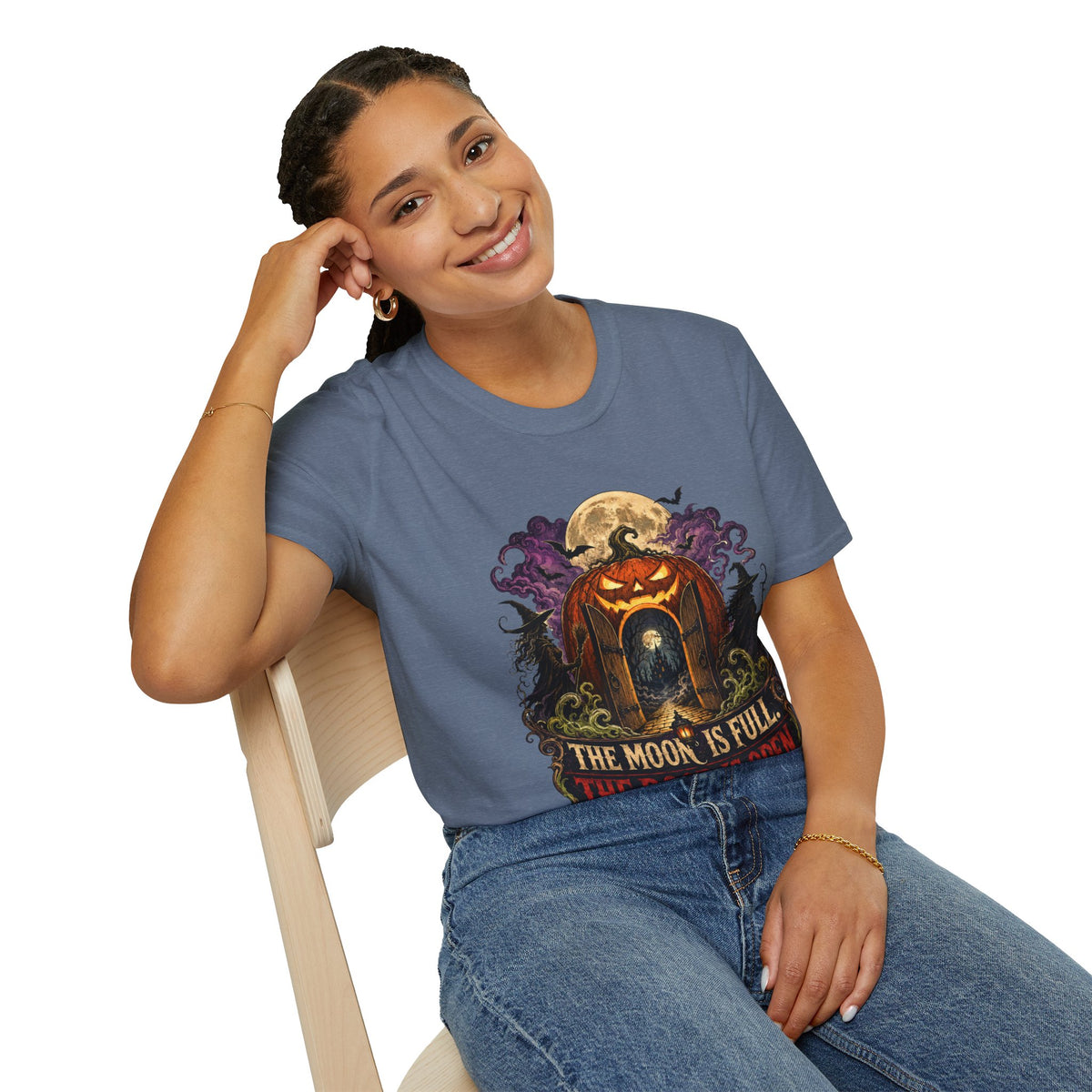 Halloween The Moon Is Full Unisex Softstyle T-Shirt