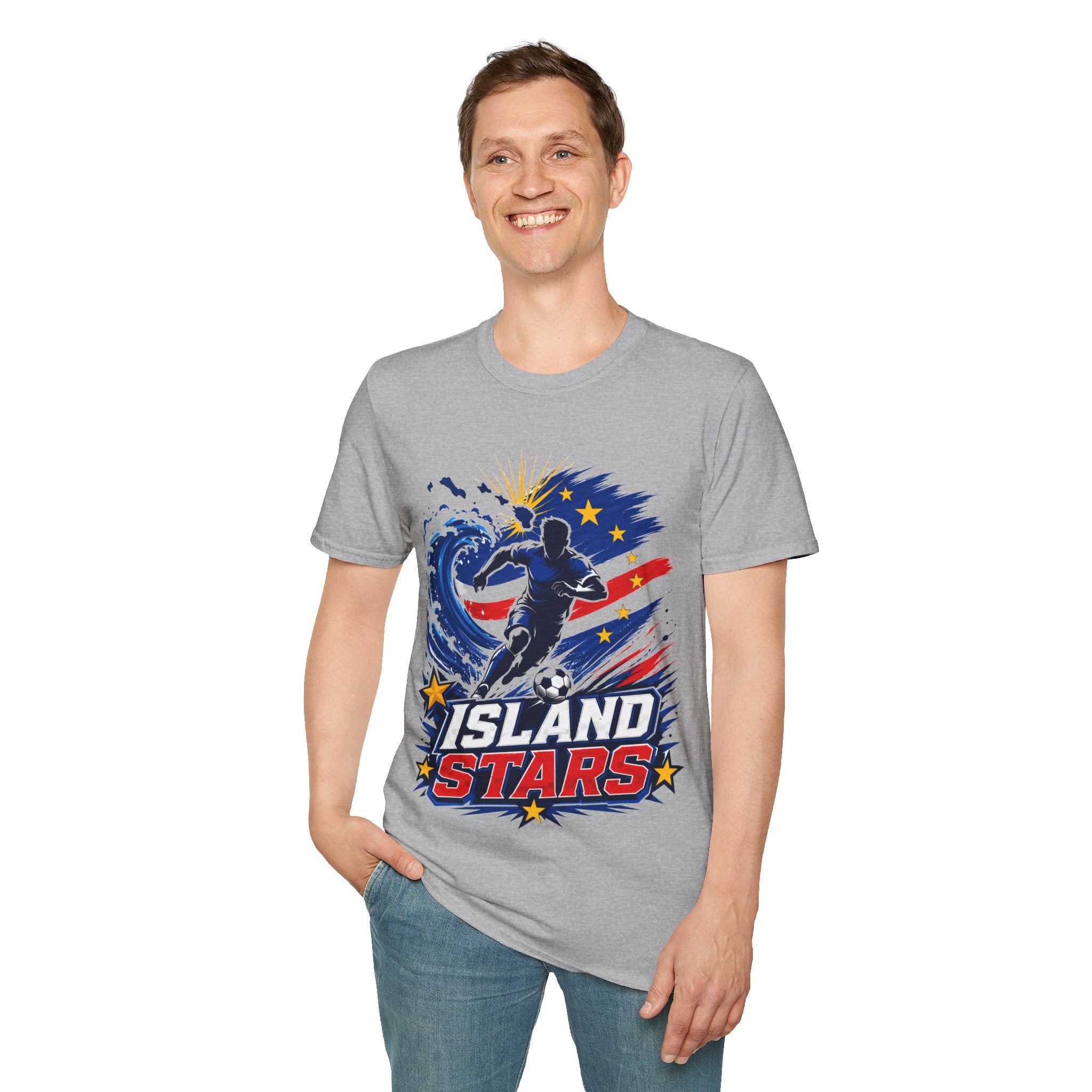 Cabo Verde Island Stars Soccer T-Shirt – Pacific Wave Football Team Tee