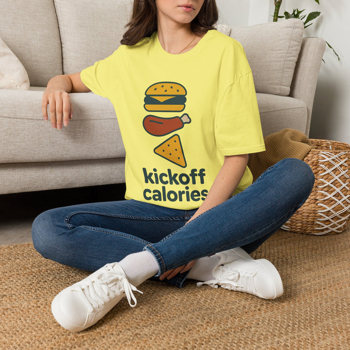 Funny 'Kick Off Calories' T-Shirt — Burger, Drumstick & Pizza Fitness Humor Tee - Trending Now - August 2026