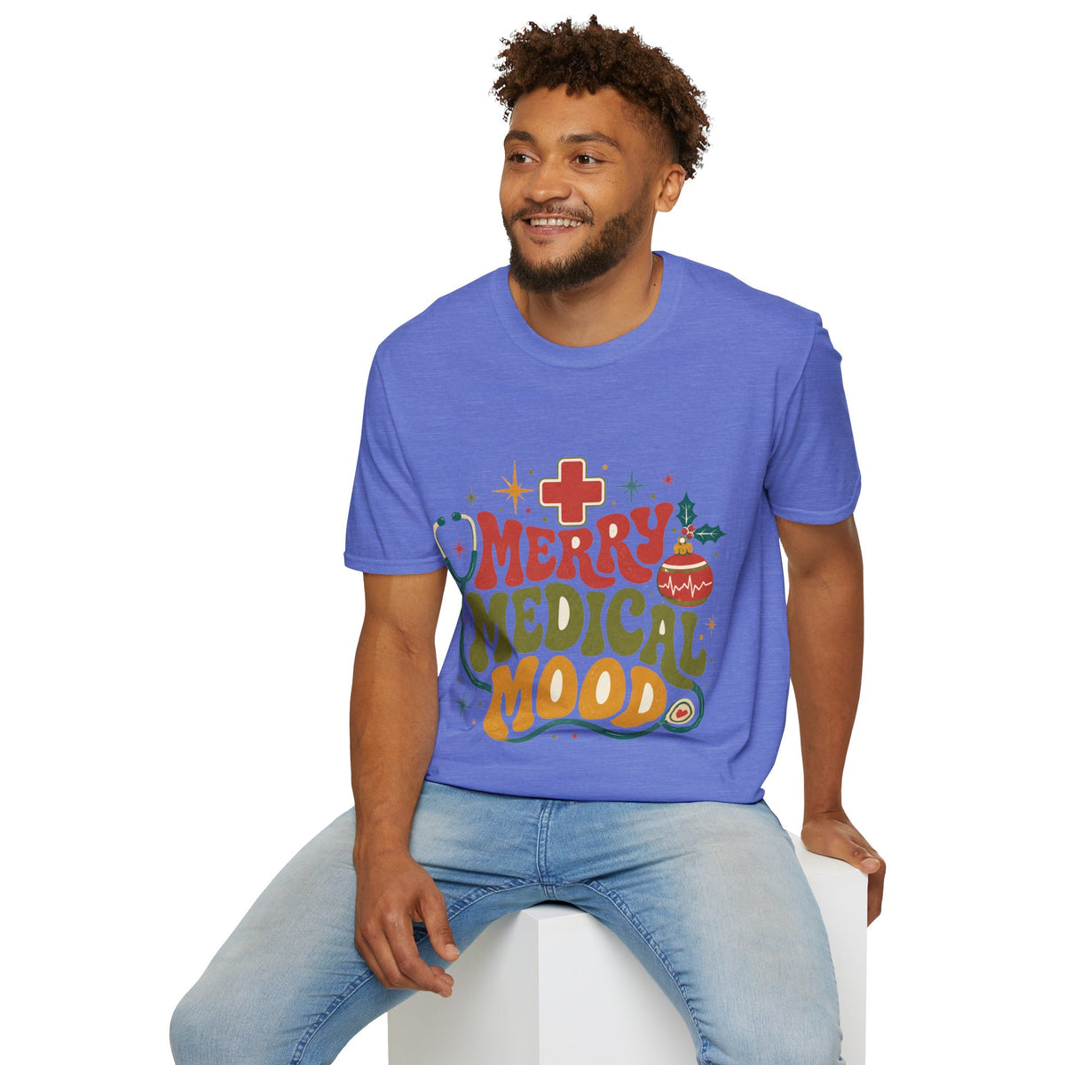 Merry Medical Mood T-Shirt — Christmas Nurse & Healthcare Holiday Tee