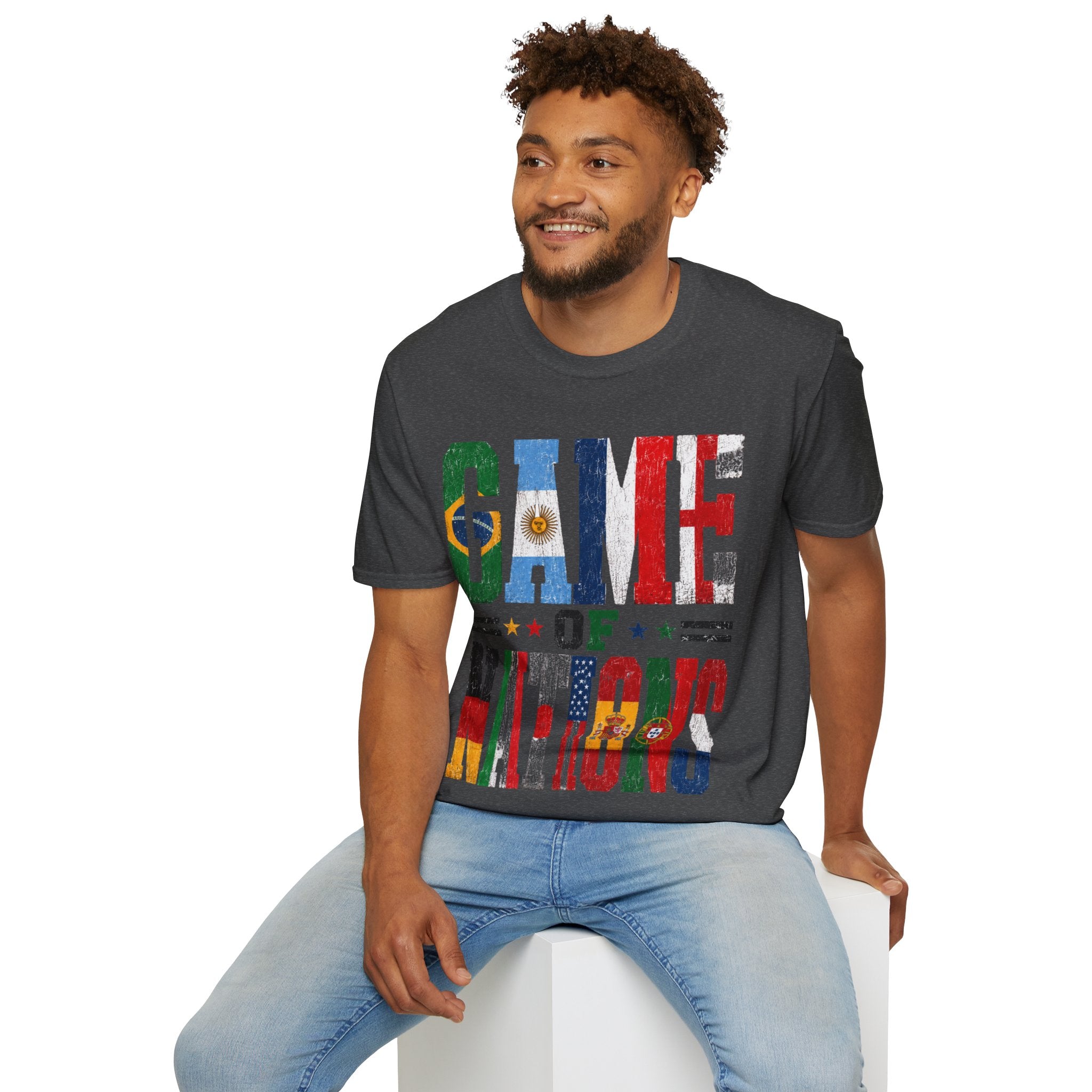 FIFA World Cup 2026 T-Shirt — 'Game of Nations' Vintage Flag Soccer Graphic Tee
