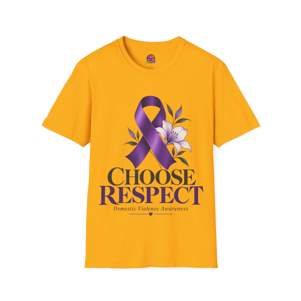 Choose Respect Purple Ribbon T‑Shirt — Domestic Violence Awareness Tee