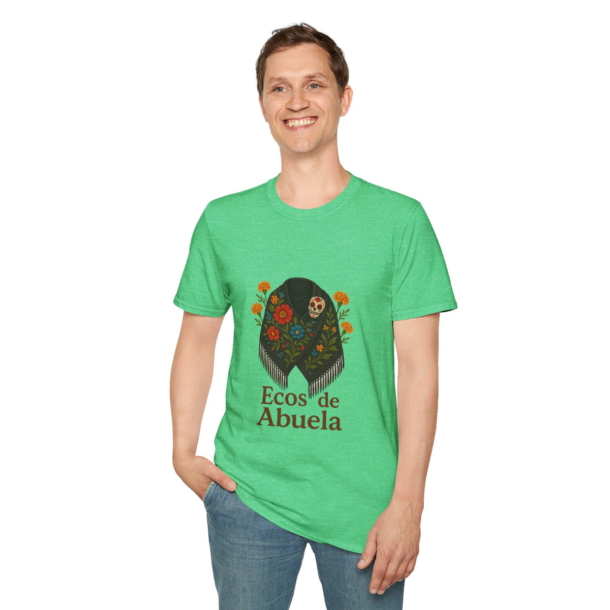 'Ecos de Abuela' Floral Graphic T-Shirt — Spanish Grandma Gift - Trending Now - October 2026