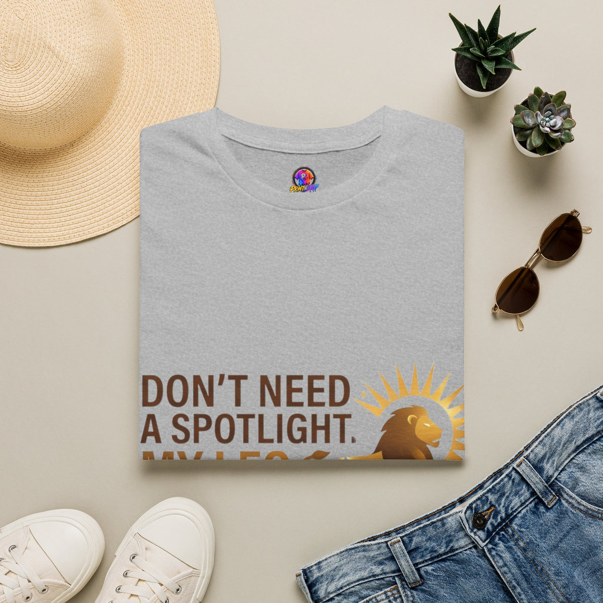 Leo T-Shirt — "Don't Need a Spotlight, My Leo Charisma Is Blinding" Zodiac Tee