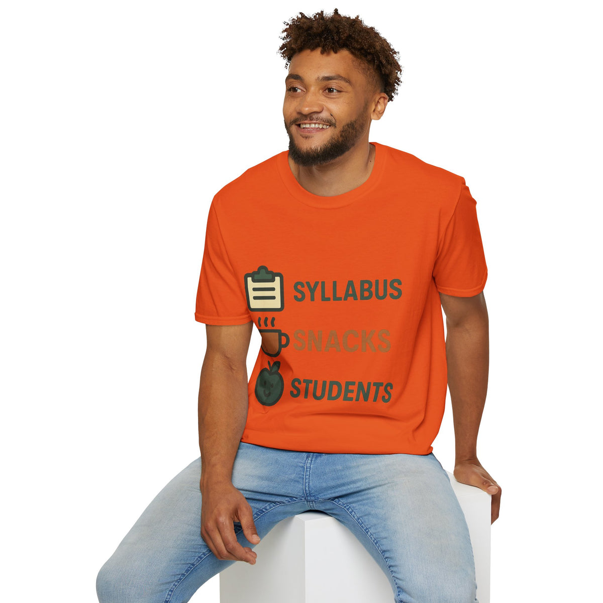 Syllabus Snacks Students Graphic Tee — Funny Teacher & Student Back-to-School T-Shirt - Trending Now - August 2026