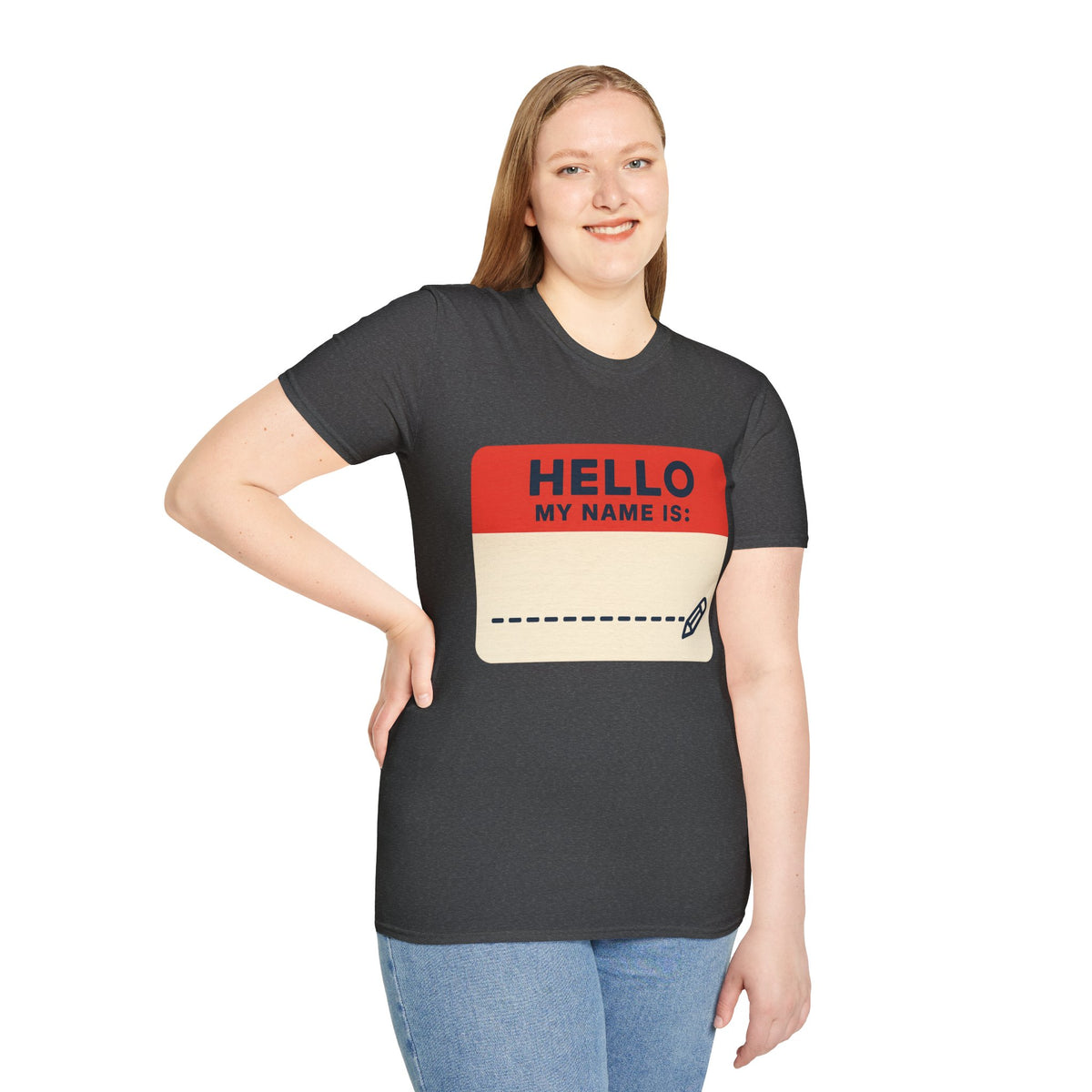 Hello My Name Is Name Tag T-Shirt — Funny Novelty Graphic Tee - Trending Now - August 2026