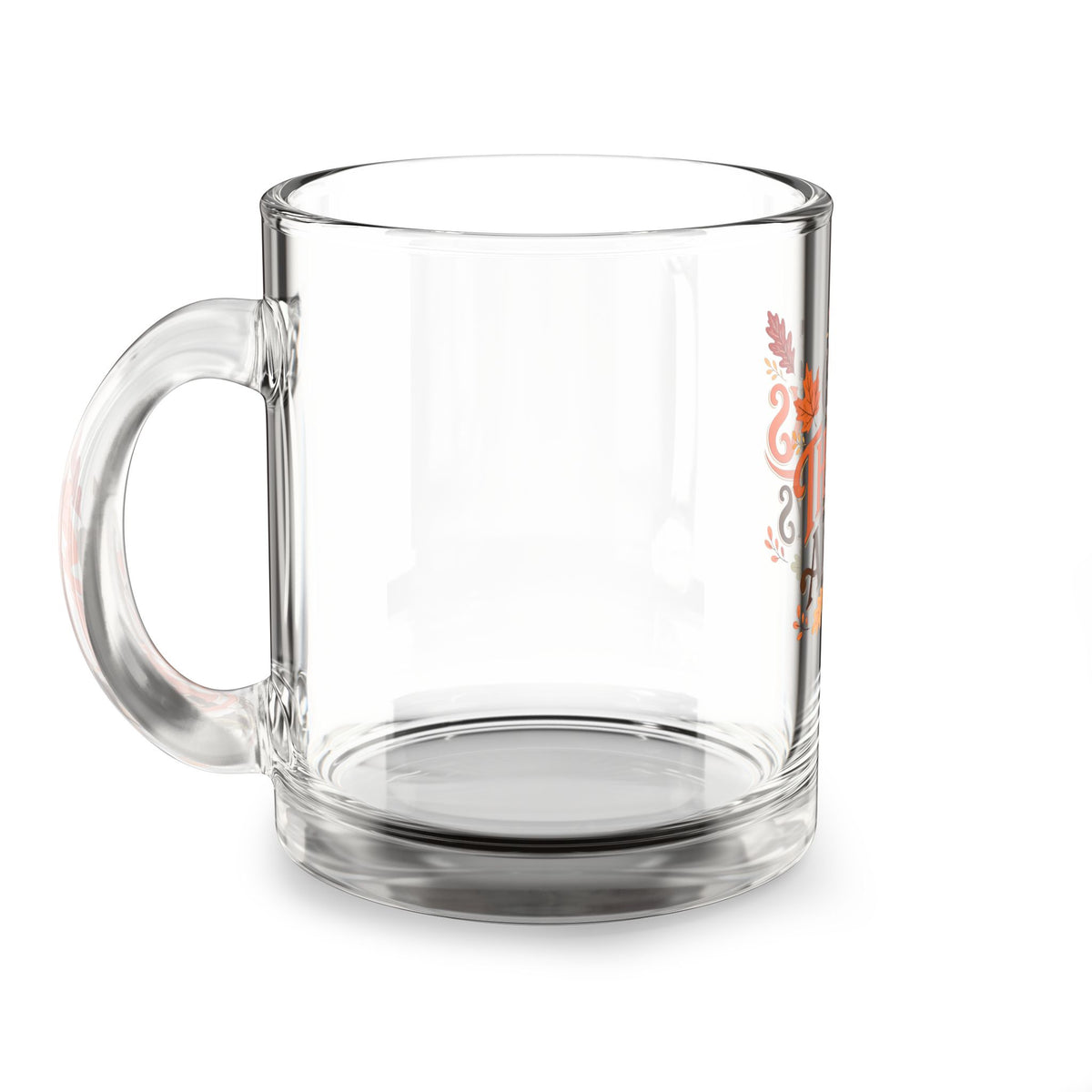 Glass Mug — "Give Thanks Always" Thanksgiving Fall Coffee Cup