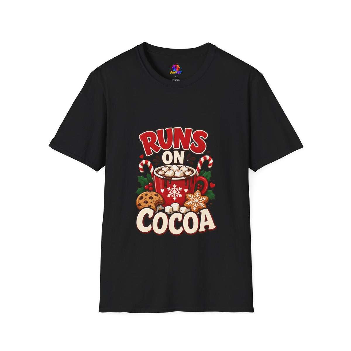 T-Shirt — Runs On Cocoa Holiday Graphic Tee