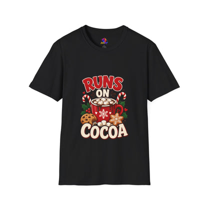 T-Shirt — Runs On Cocoa Holiday Graphic Tee