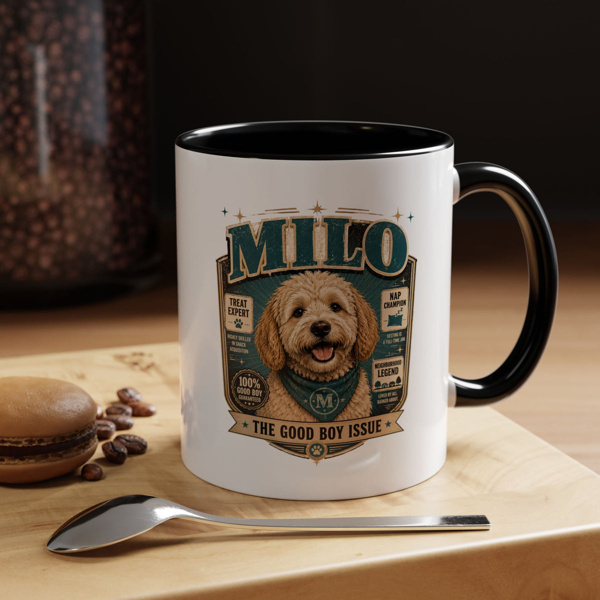 Milo Bailey Dog Dad Mom Accent Coffee Mug