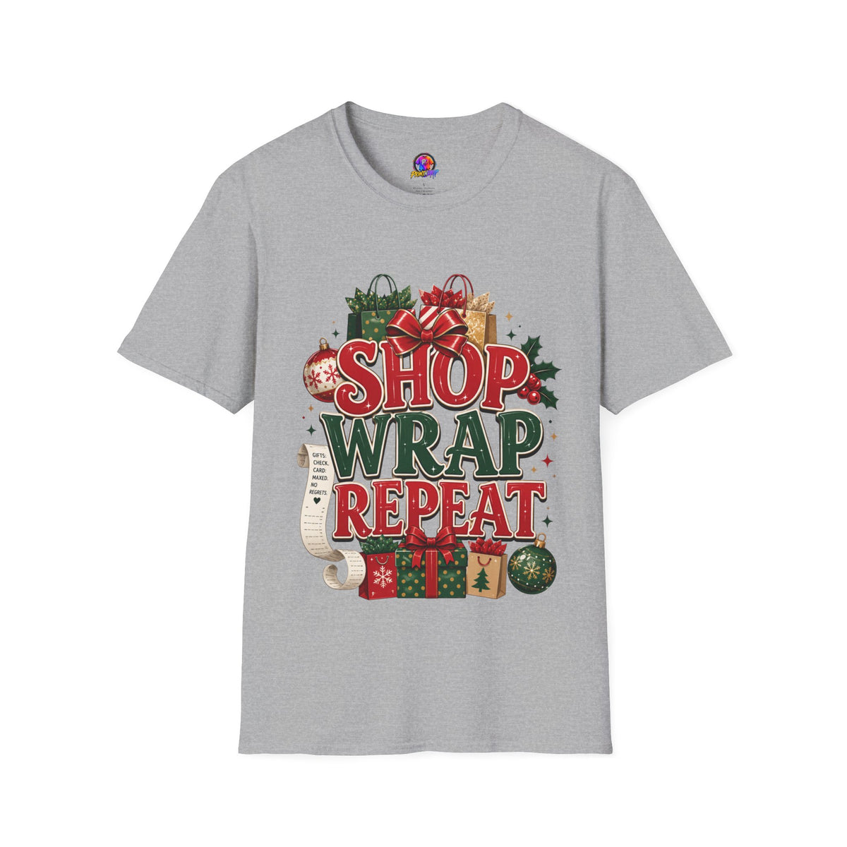 Christmas 'Shop Wrap Repeat' T-Shirt