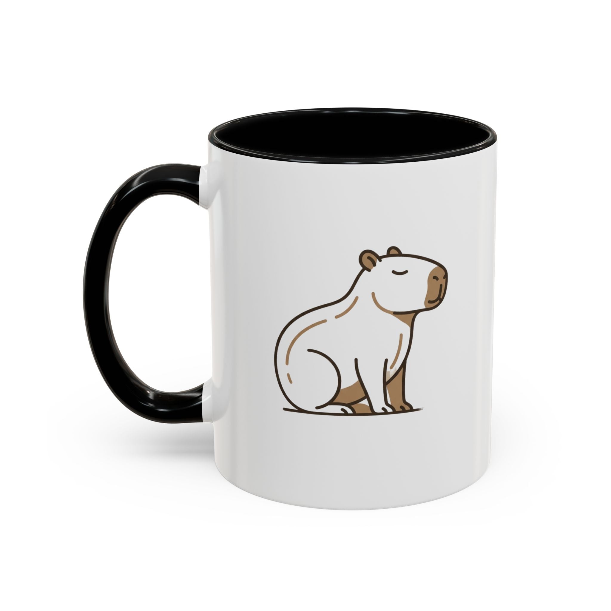 Funny Capybara Coffee Mug — Cute Relaxed Capybara Accent Mug