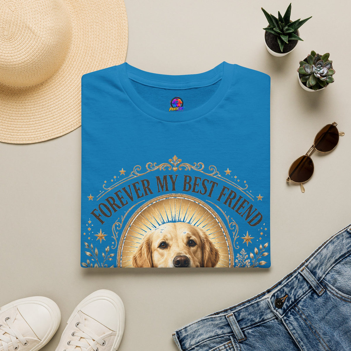 Forever My Best Friend Dog T-Shirt — Personalized Pet Memorial Tee ("Bailey")