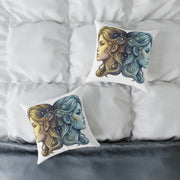 Zodiac Gemini Double-Face Art Pillow — Celestial Sun & Moon Decorative Throw Pillow