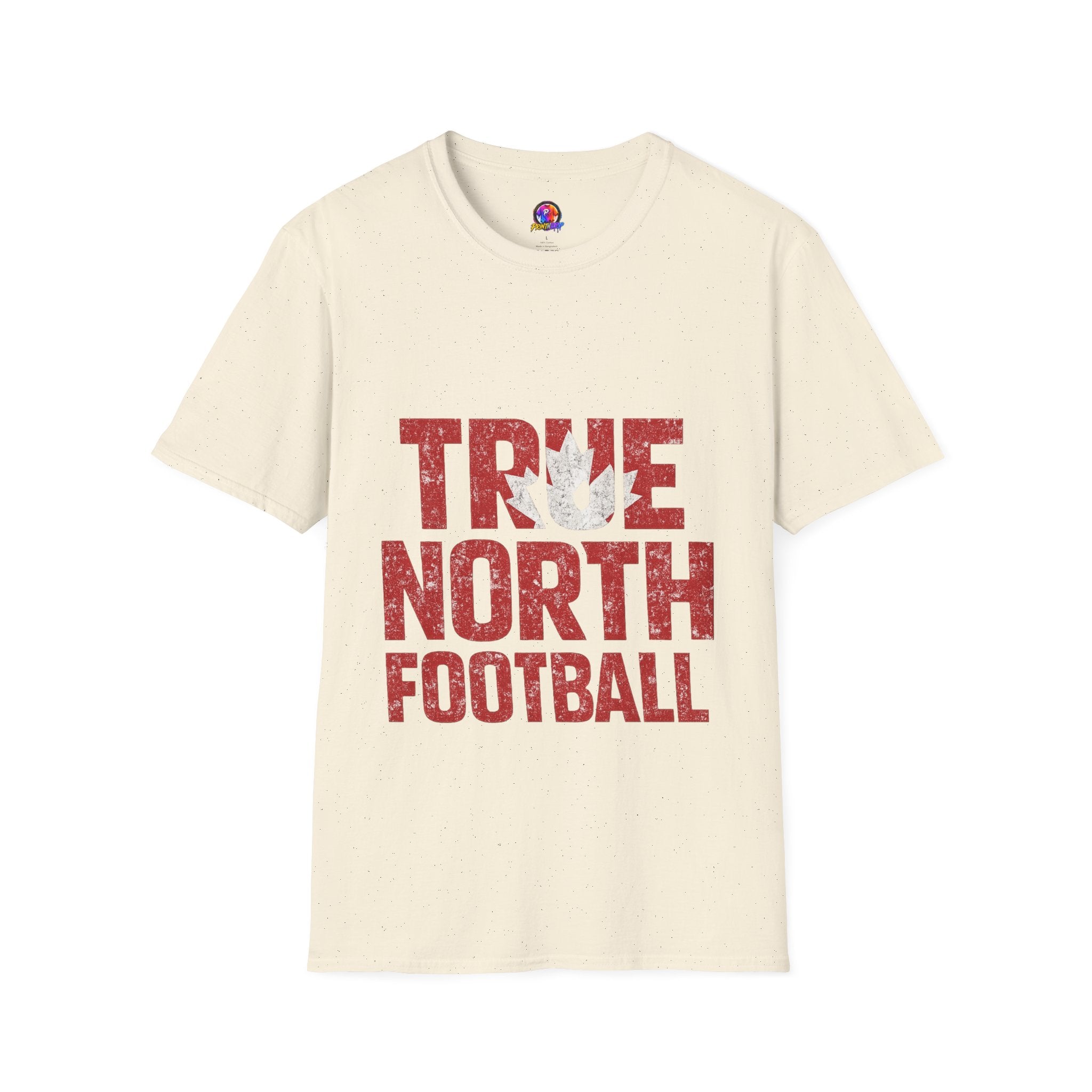 Canada True North Football T-Shirt — Vintage Canadian Maple Leaf Team Tee
