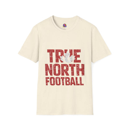 Canada True North Football T-Shirt — Vintage Canadian Maple Leaf Team Tee