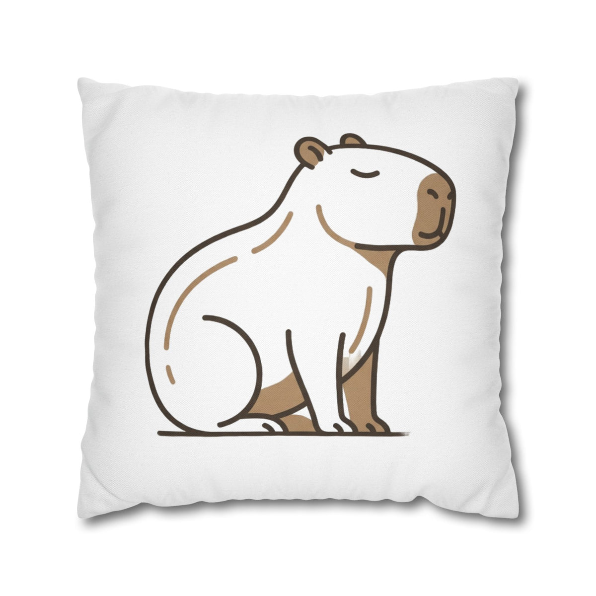 Funny Capybara Cute Throw Pillowcase – Minimalist Animal Decorative Cushion