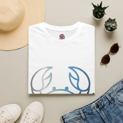 Crab Graphic T-Shirt — Coastal Blue Minimalist Beach Tee
