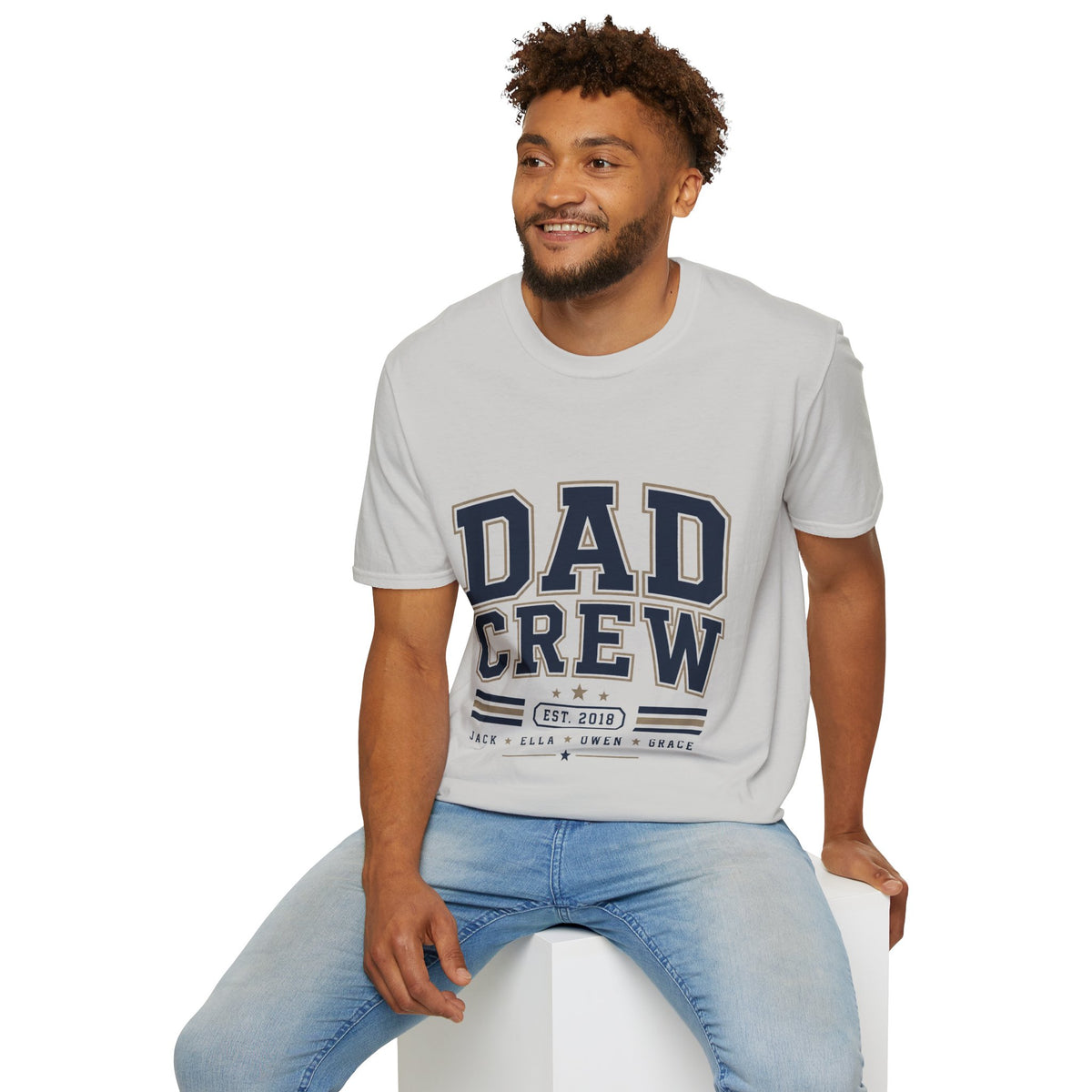 Dad Crew T-Shirt — Vintage Collegiate "DAD CREW" Father's Day Tee