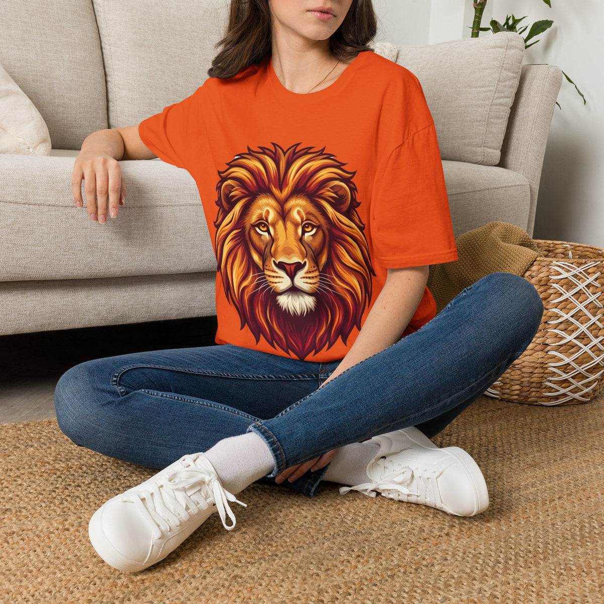 Leo Zodiac Lion Face T-Shirt — Majestic Lion Head Graphic Tee