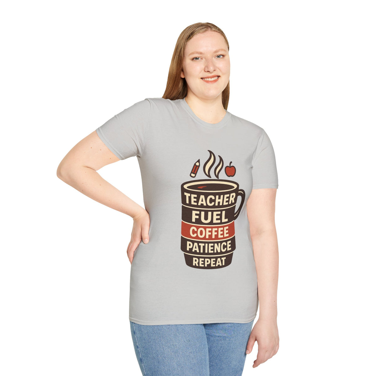 Teacher Fuel Coffee T-Shirt — 'Teacher Fuel: Coffee, Patience, Repeat' Shirt - Trending Now - August 2026