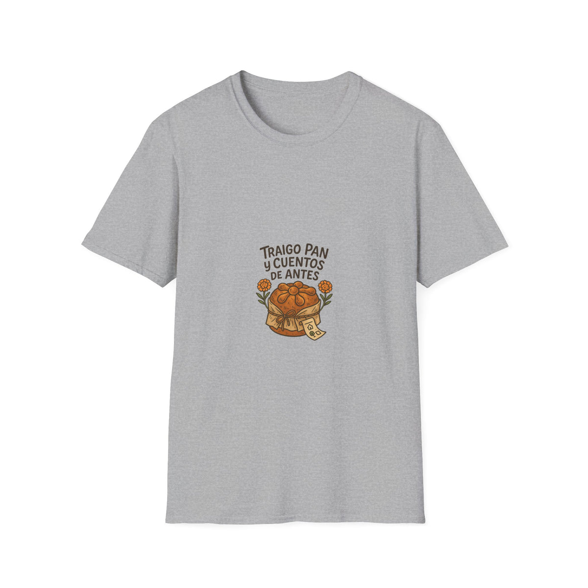 T-Shirt — "Traigo Pan y Cuentos de Antes" Vintage Bread Illustration - Trending Now - October 2026