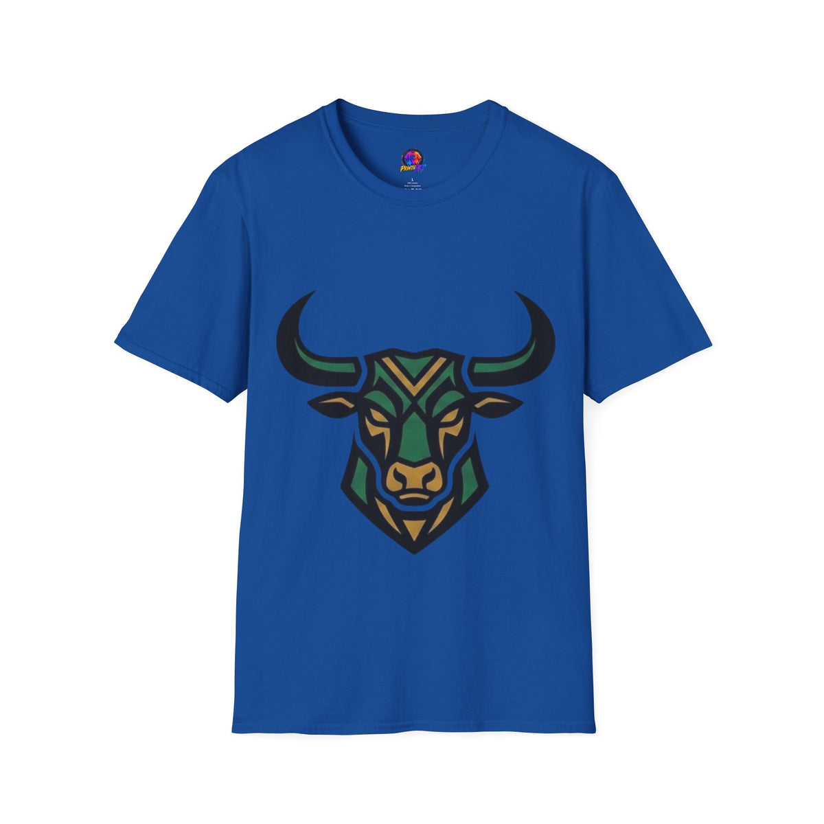 Taurus Bull Head T-Shirt — Geometric Tribal Bull Graphic Tee