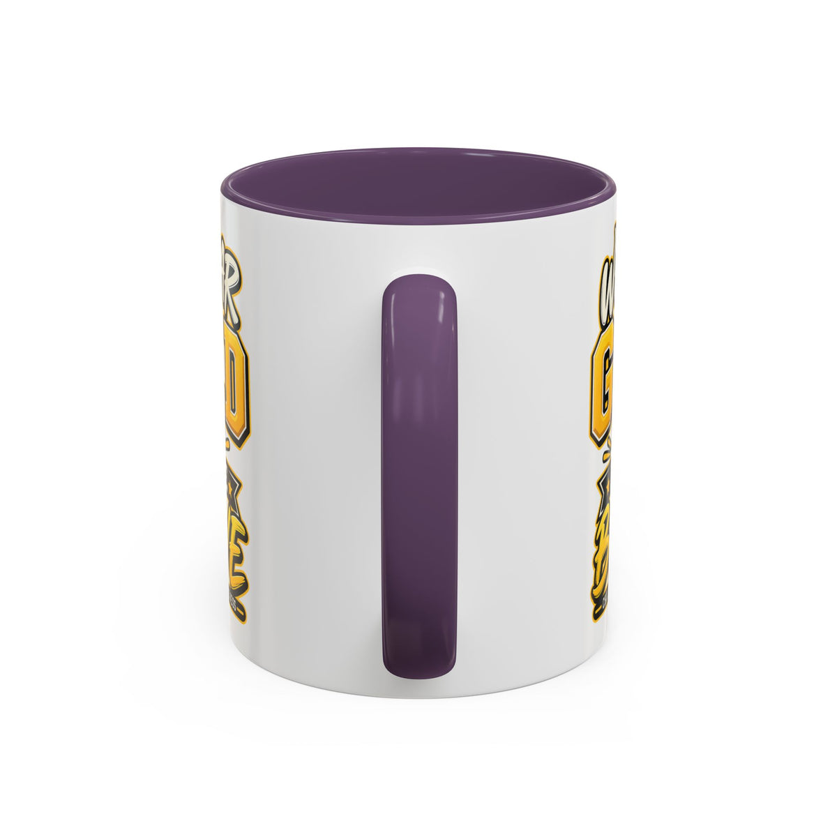 Childhood Cancer Awareness Accent Coffee Mug – "We Wear Gold for the Brave" (11/15 oz)