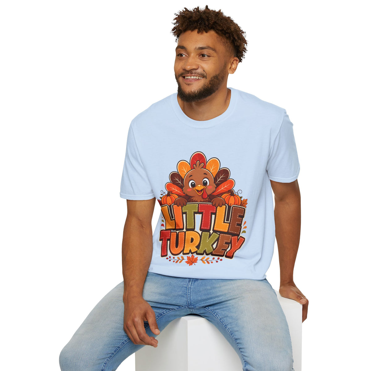 Thanksgiving T-Shirt Little Turkey T‑Shirt – Cute Thanksgiving Kids & Family Tee