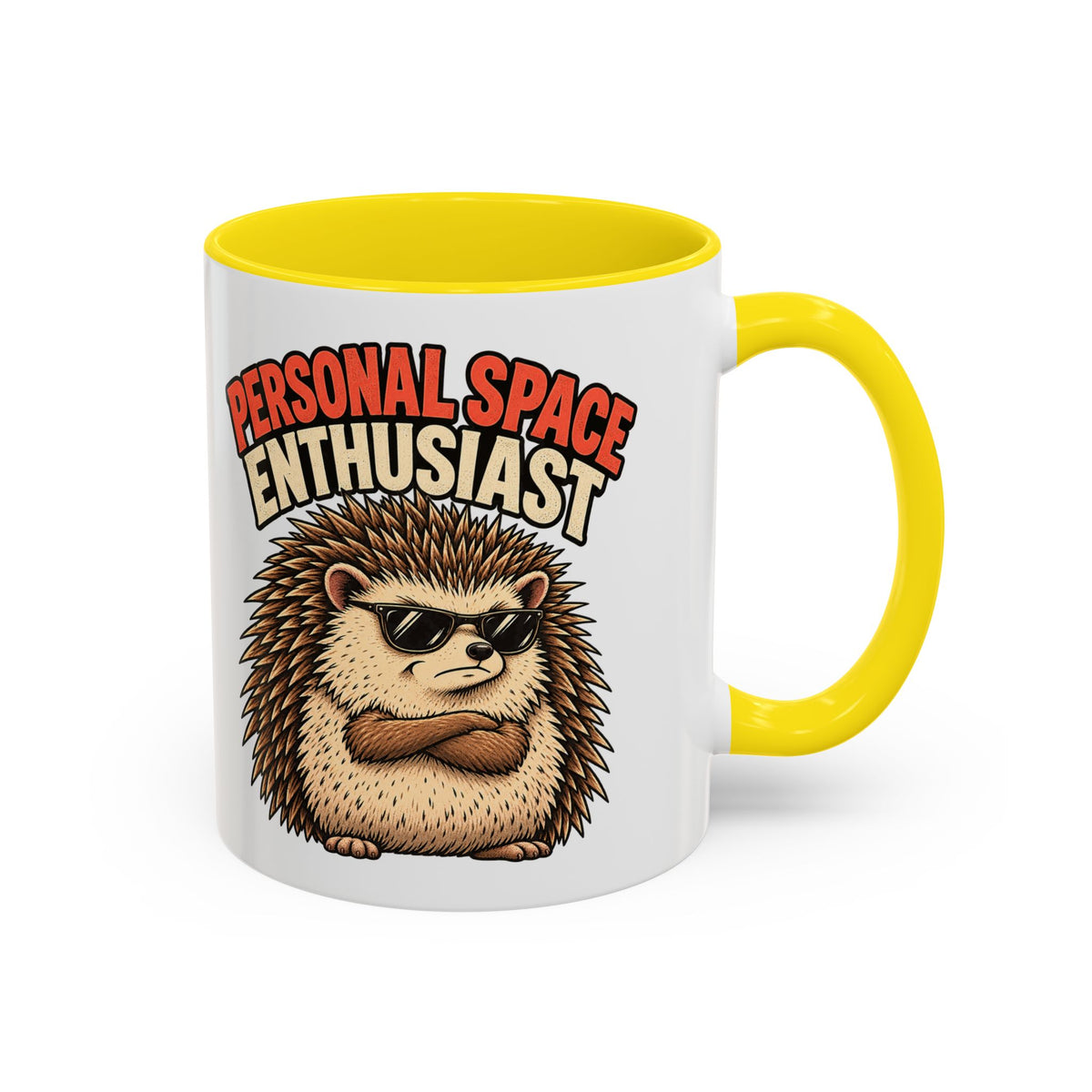 Funny And Witty "Personal Space Enthusiast" Accent Coffee Mug (11, 15oz)