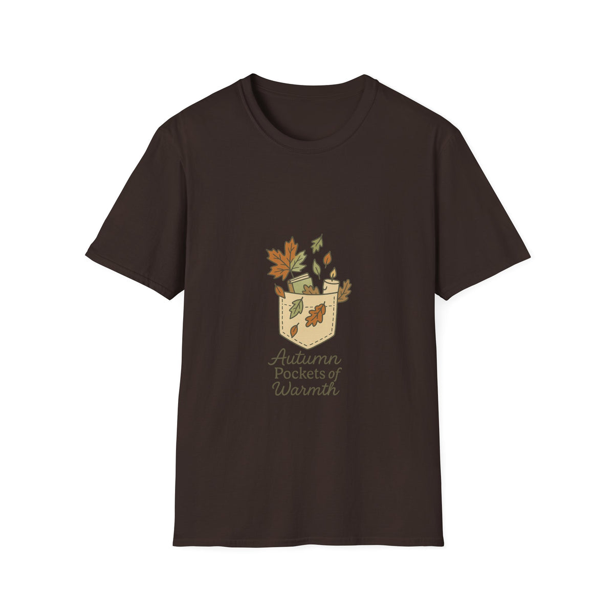 Autumn Pockets of Warmth T-Shirt — Fall Leaves Cozy Graphic Tee - Trending Now - October 2026