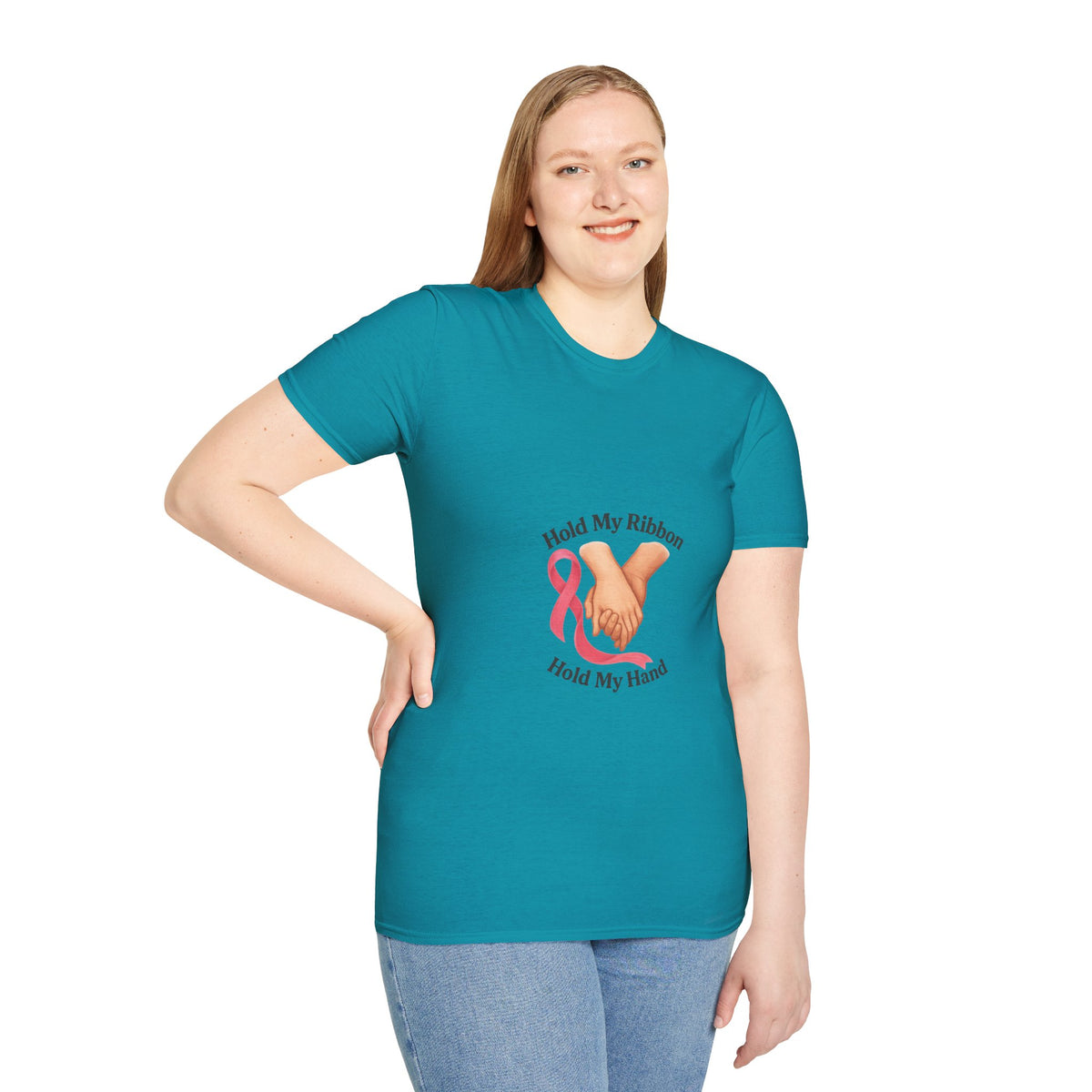 Breast Cancer Awareness T-Shirt — "Hold My Ribbon, Hold My Hand" - Trending Now - October 2026