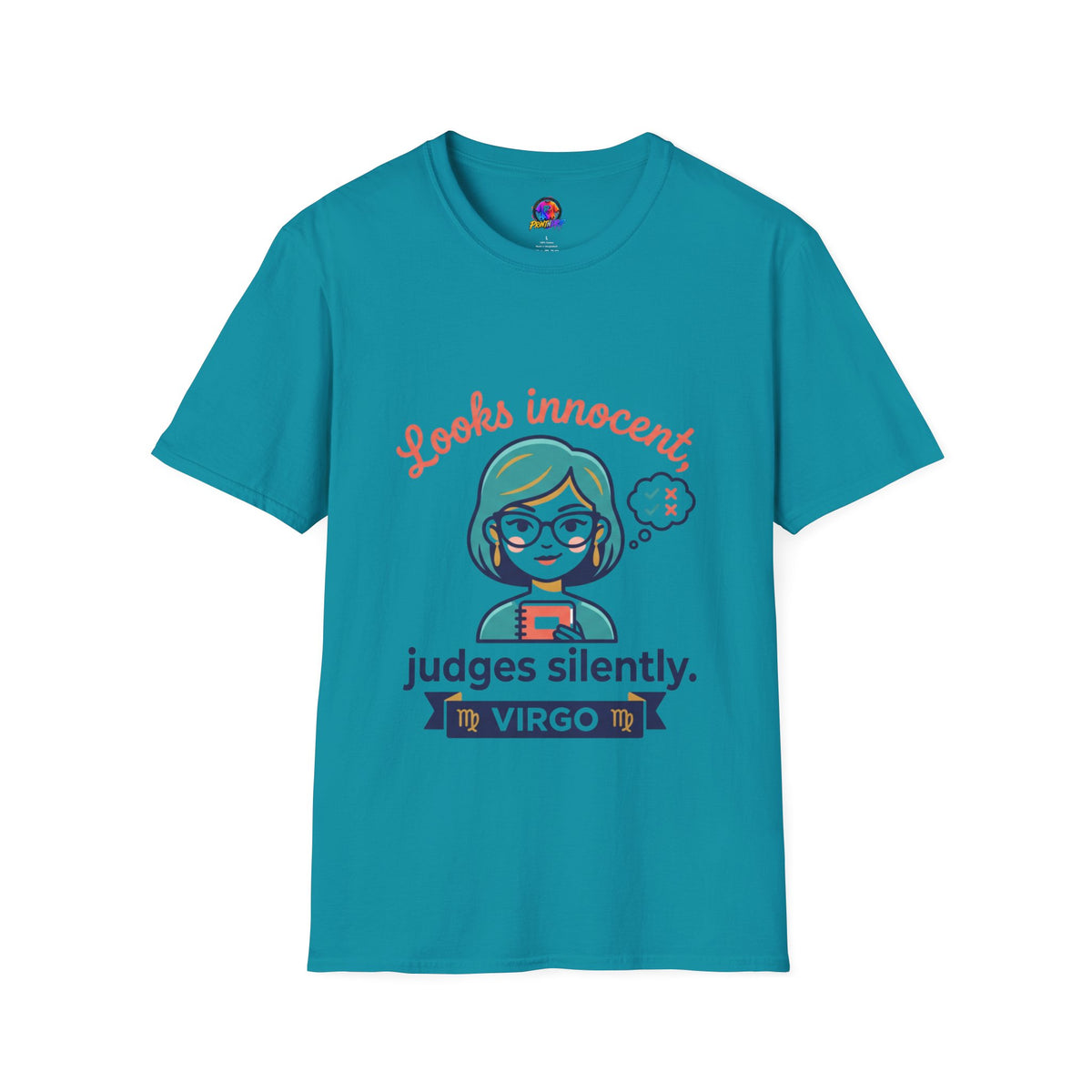 Looks Innocent Virgo T-Shirt — Funny Zodiac Graphic Tee for Virgo Women
