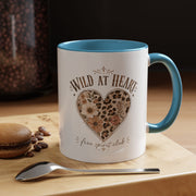 Milo Bailey Dog Dad Mom Wild at Heart Leopard Heart Accent Coffee Mug – Floral Boho